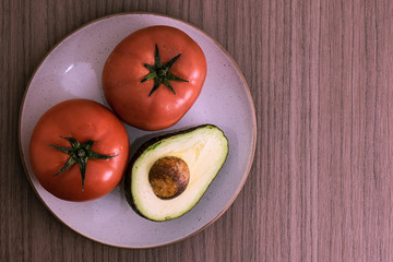 Avocado and tomatoes