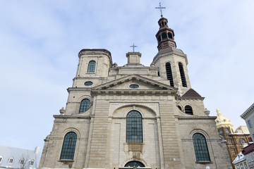 Fototapeta na wymiar Notre Dame Basilica - Quebec City, Canada