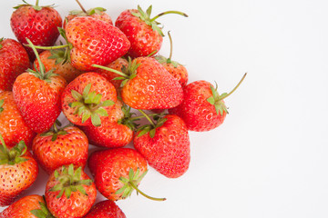 strawberry on white paper background