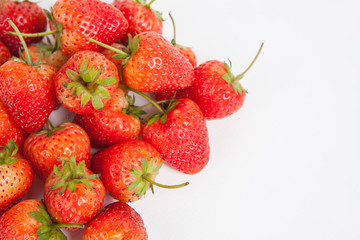 strawberry on white paper background