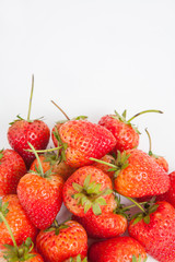 strawberry on white paper background