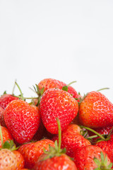 strawberry on white paper background