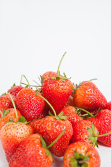 strawberry on white paper background