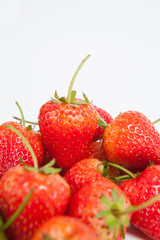 strawberry on white paper background