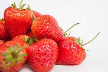 strawberry on white paper background