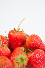 strawberry on white paper background