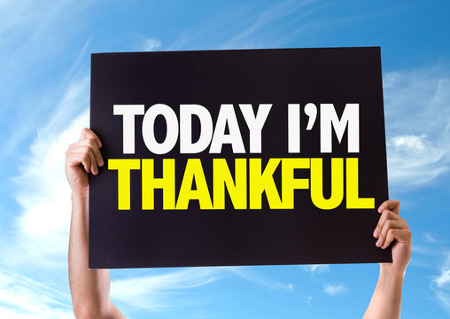 Today Im Thankful card with sky background