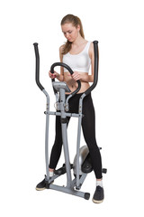 woman check cardio pulse