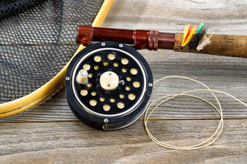 Fototapeta premium Traditional trout fishing equipment