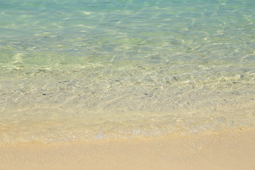 Fototapeta na wymiar Sand beach and sea wave
