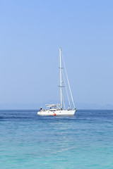 yacht in blue sea