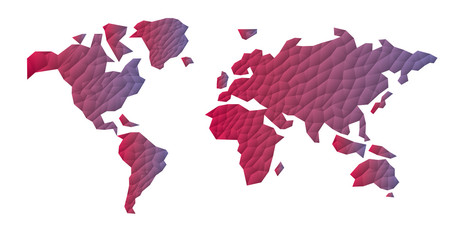 World Map abstract - Frozen