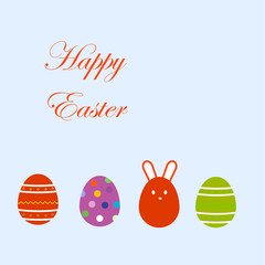 Colorful easter background, with easter bunny.