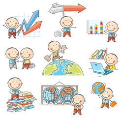 Cartoon Businessman Set