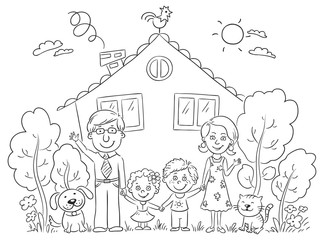 Family at the House, Outline