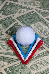 Golf equipments and US money