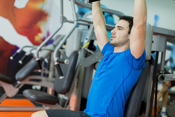 Young man in the gym