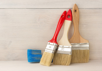paint brush  on wood