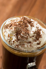 cup of coffee on wood