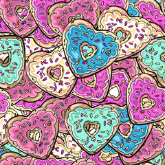 vector colorful donut pattern