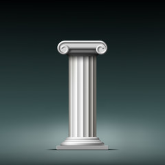 Fototapeta premium Antique white column.