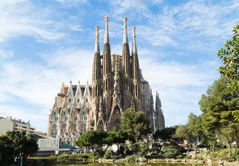Wandcirkels plexiglas Sagrada Família in Barcelona, Spanje © 135pixels