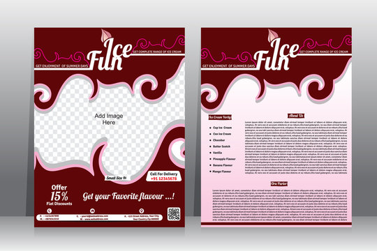 Ice Cream Parlor Flyer &  Brochure Template