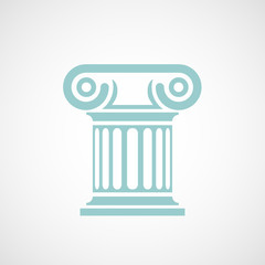 Logo marble columns.