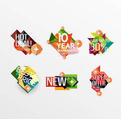 Set of labels, stickers, banners, badges and elements for sale