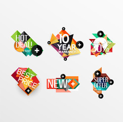 Set of labels, stickers, banners, badges and elements for sale