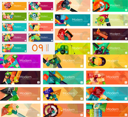 Mega collection of flat design infographic banners