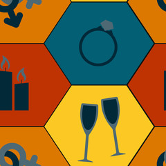 seamless background on the wedding theme