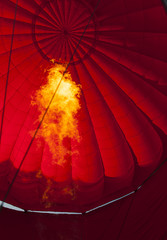 Naklejka premium Inside in hot air balloon
