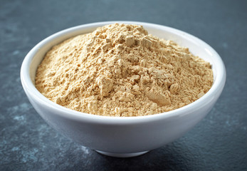 bowl of maca powder