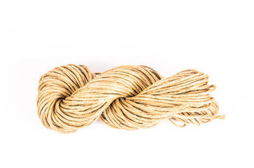 roll of rope texture,burlap isolated on white background