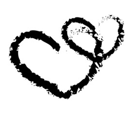 Grunge Hearts Shapes Background