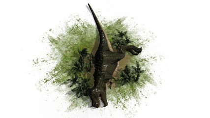 T-Rex Dinosaur - seperated on white background