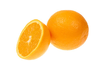 Orange fruit isolated on white background cutout