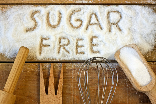 a sugar  free word with background