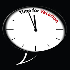 Obraz na płótnie Canvas Bubble clock “Time for Vacation”, vector
