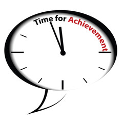 Bubble clock “Time for Achievement”, vector
