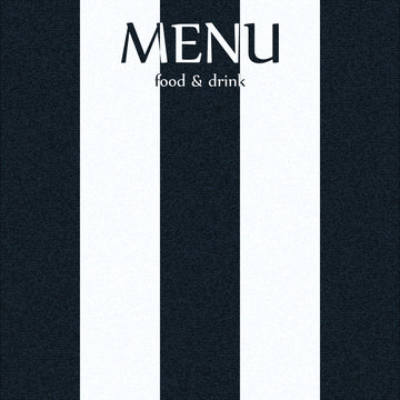 Menu With A Black And White Stripe