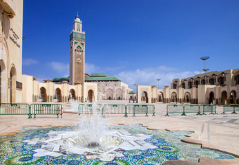 Obraz premium beautiful mosque Hassan second, Casablanca, Morocco