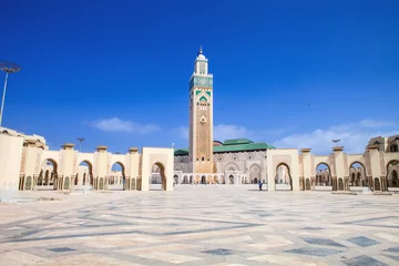 Fototapete Marokko schöne Moschee Hassan zweite, Casablanca, Marokko