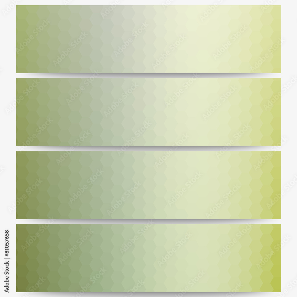 Aufkleber abstract hexagonal headers set, blurred design vector