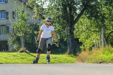 Inline-Skating mit Stöcken