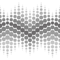 Vector halftone seamless pattern. Abstract dotted black and