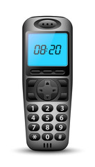 Obraz premium Modern wireless phone. Vector illustration