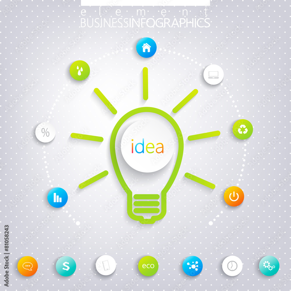 Poster modern infographic network template with place for your text