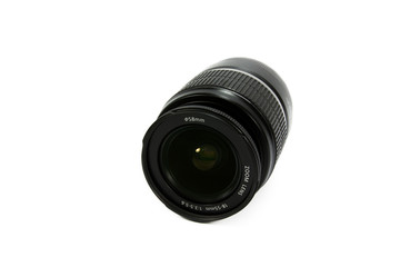 camera zoom lens, close-up front view